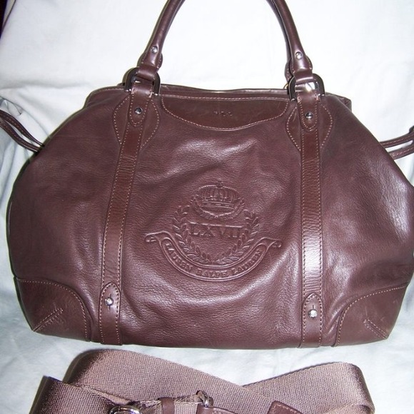 💥SOLD💥Ralph Lauren brown leatherdrawstring bag