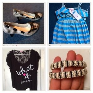 Black n white big earrings