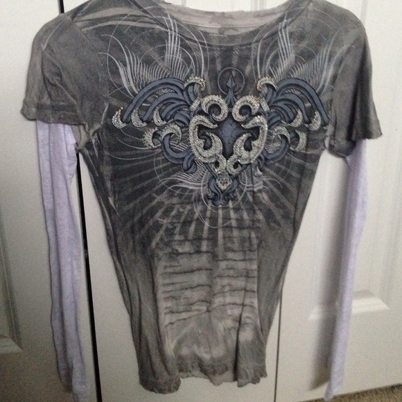 small SINFUL gray long sleeve