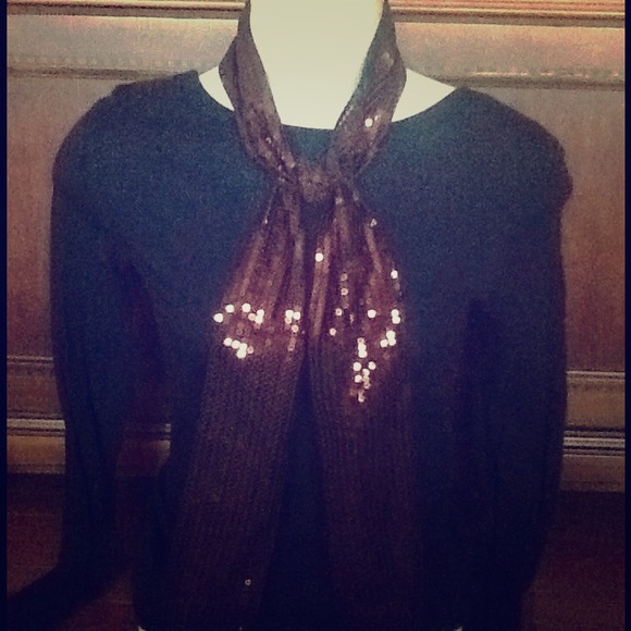 Reduced! Brown sequin scarf, belt or headband