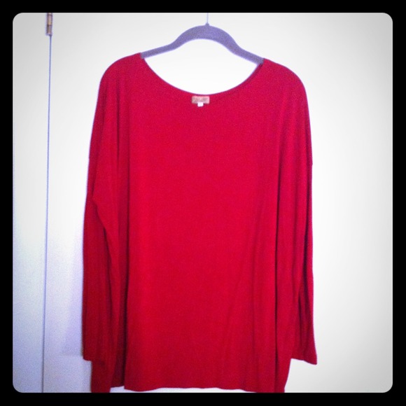 Red long sleeved PIKO blouse