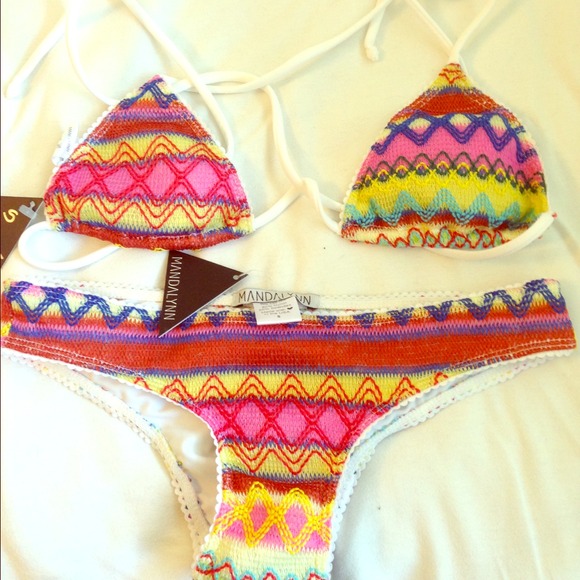 Crochet knit bathing suit. Brand new, never worn. - Picture 1 of 2