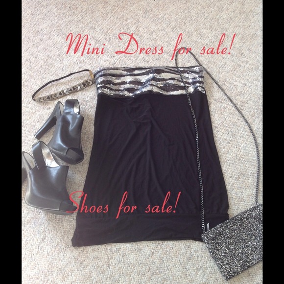 NWT Sparkly Zebra mini-dress/long tube top!