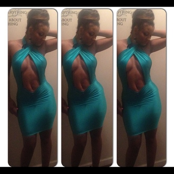 Turquoise custom dress SOLD‼️‼️‼️