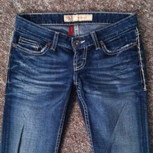 Bke denim size 24, flare jeans