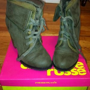 Charlotte Russe combat zip boots ❤️💖💋