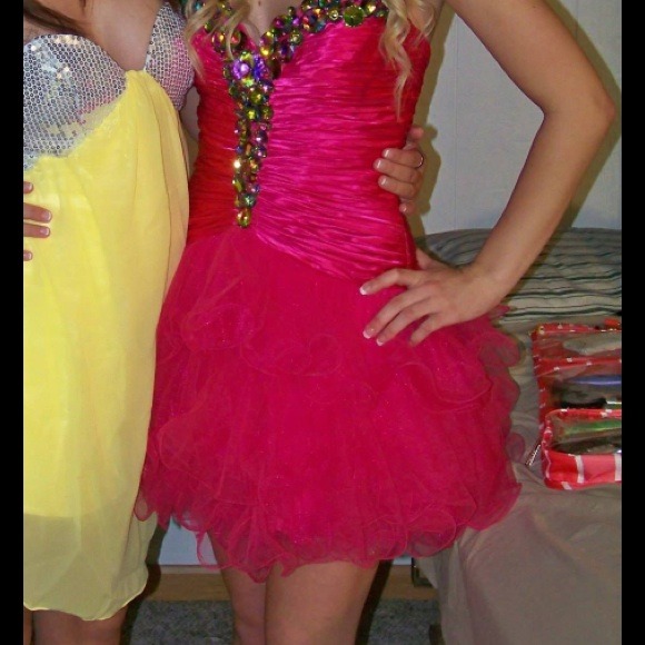 Pink Sherri Hill homecoming dress - Picture 1 of 1
