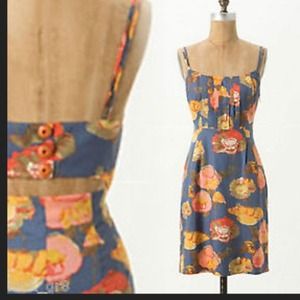 NWOT Anthropologie Maeve Peony Slip Dress