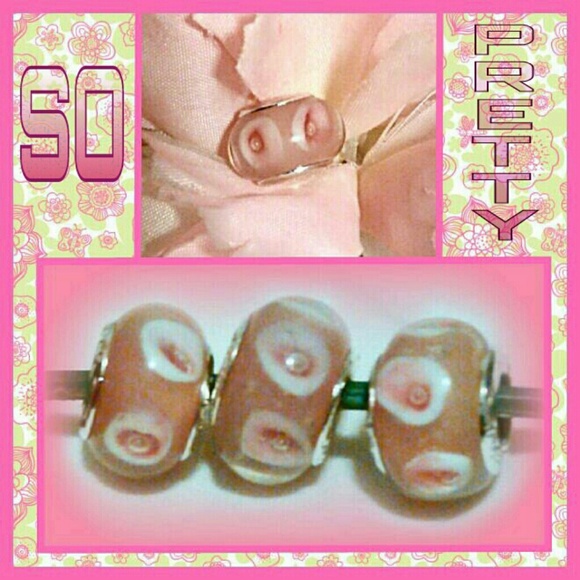 Murano Glass Charm w/.925 S.S - Picture 2 of 3