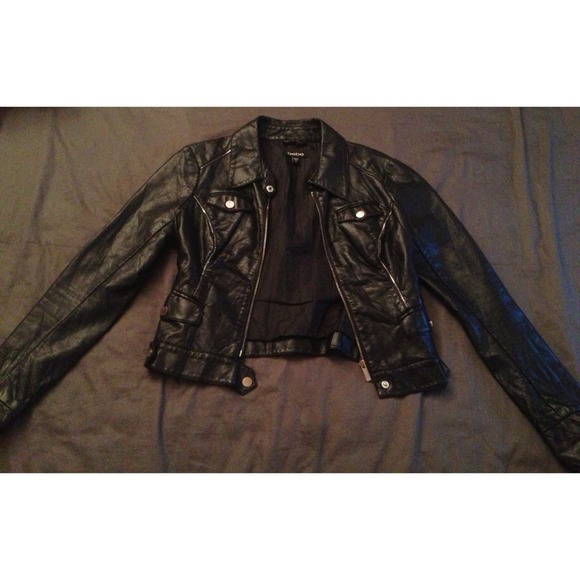 Black leather jacket