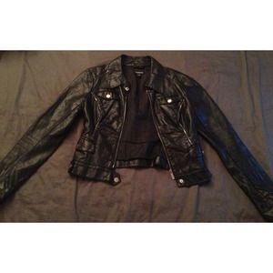 Black leather jacket
