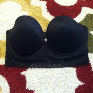 Black Strapless Victorias Secret Bra