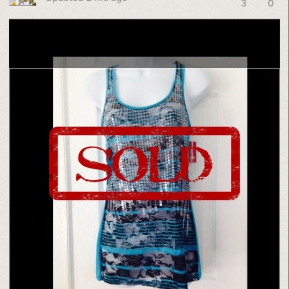Beautiful blue black sequined  sold in a bundle