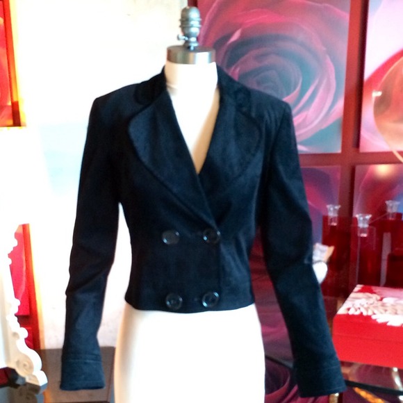 Bebe Black Double Breasted Jacket
