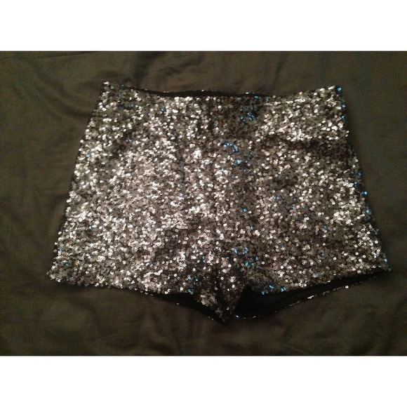 Grey sequined shorts!