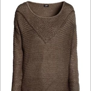 H&M Knit Sweater in Taupe color
