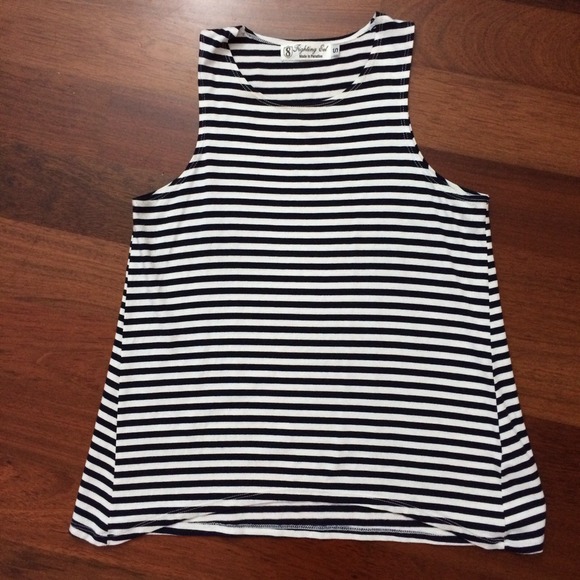 ❌SOLD❌Fighting Eel Tank Oli in Navy  White Stripes