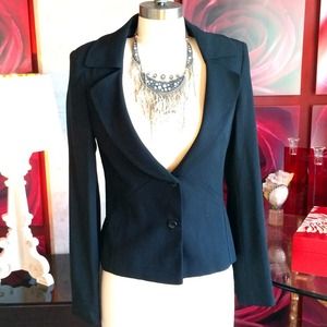 Black Low Cut Blazer from MNG by Mango Size 8