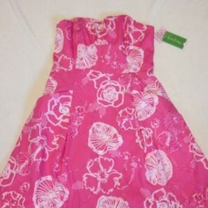Lilly Pulitzer strapless dress Poplin