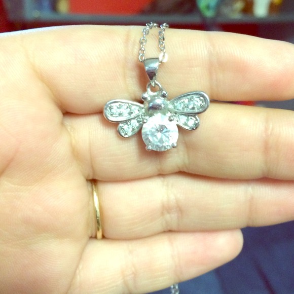 Crystal and sterling silver necklace