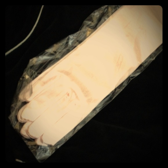 Long very light hue pink long opera gloves