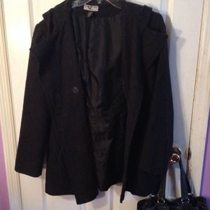 Hooded peacoat