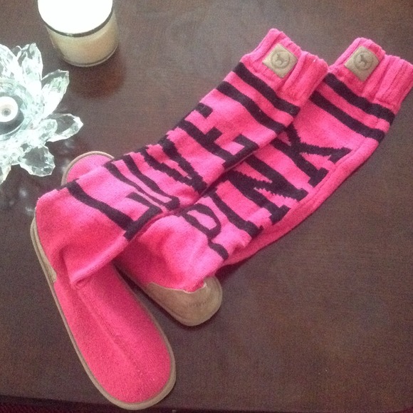 Victoria Secret Pink knee high slippers🎀🎀🎀🎀