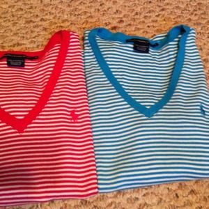Bundle of two RL striped tee's