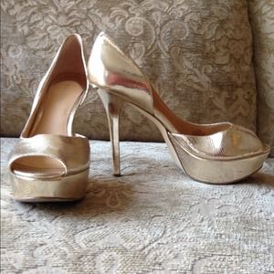 Gold Platform Heels