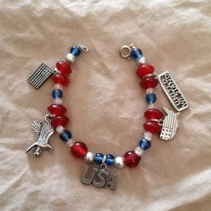 USA Charm Bracelet and Sun Moon and Stars Bundle