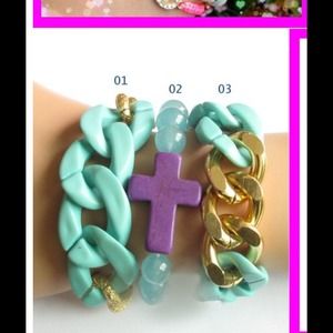 Chain link mint green 3 pcs set
