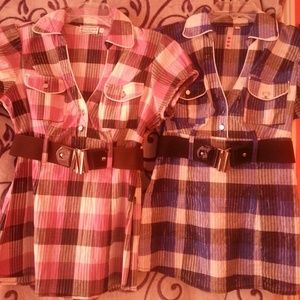 Plaid bundled tops