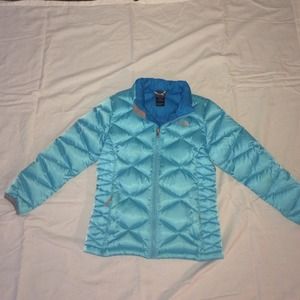 GIRLS MEDIUM barley worn puffer jacket