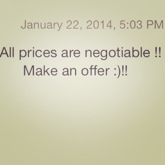 Offers are always welcome!