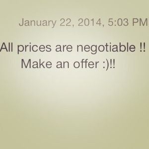 Offers are always welcome!
