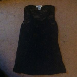 Black lace tank
