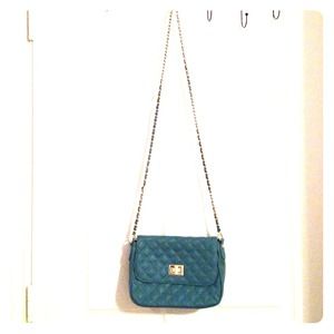 Quilted Shoulder/cross body Purse- Teal