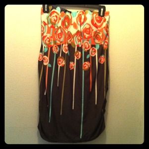 Strapless fitted summer dress