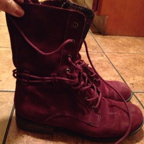 SOLD!!! Seychelles Combat Boots (Burgundy)