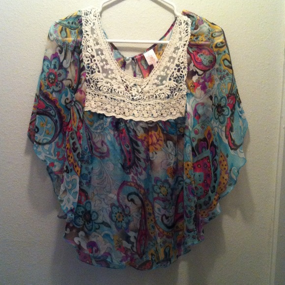 Paisley sheer shirt