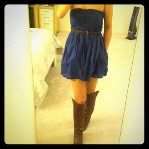 Zara navy blue dress