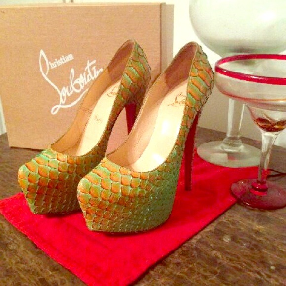 Christian Louboutin colored croc daffodil!