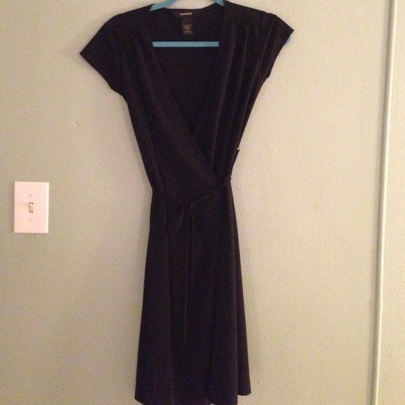 Black wrap dress