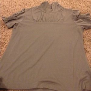 Grey runched neck top