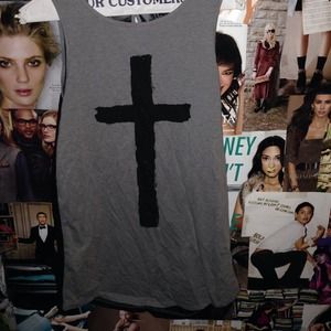 Grey cross shirt