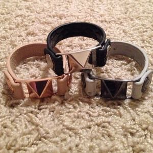 BCBG Pyramid Stud Bracelet- Silver