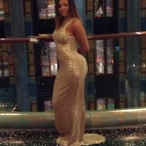 Gold Sequin custom made gown