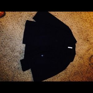 Black peacoat 3/4 sleeve jacket