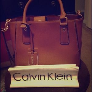 Calvin Klein Saffiano Leather Tote