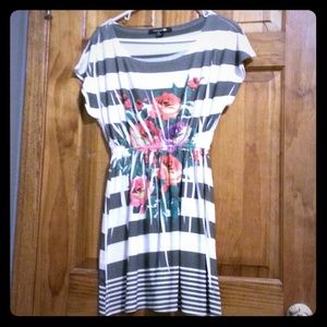 Forever 21 stripped floral dress